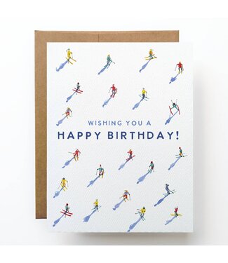 Birthday Card - Skiing