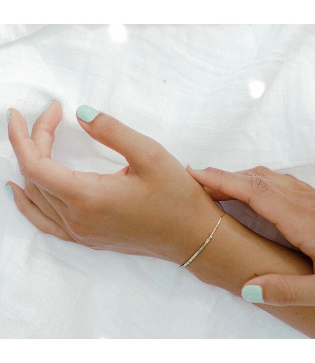 Dot & Dash 14K Gold Filled Beaded Bracelet