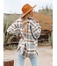 Women's Plaid Button Flannel Shirt Jacket