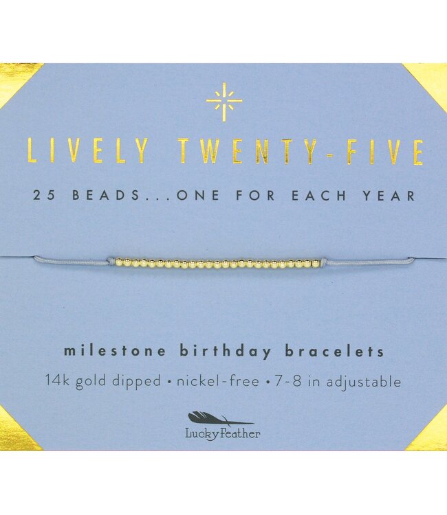 Lucky Feather Milestone Birthday Bracelet - Ages 21-30