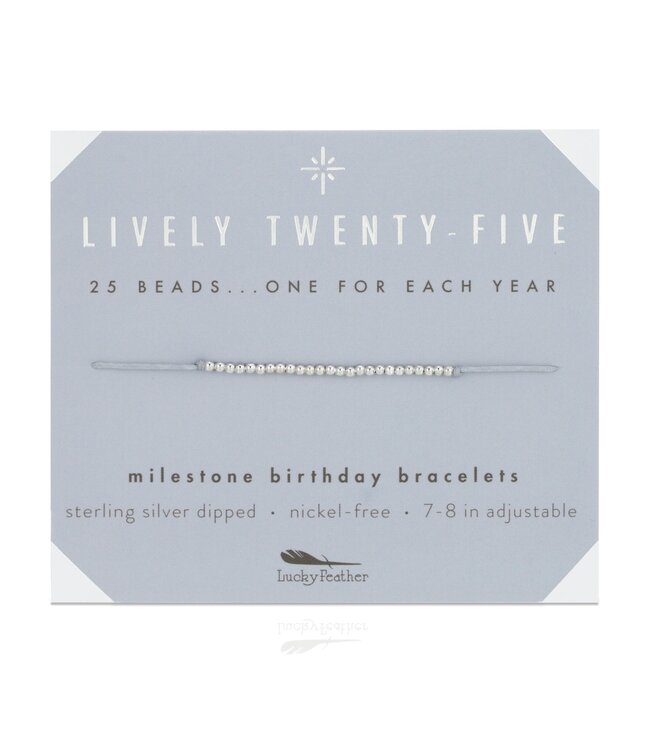 Lucky Feather Milestone Birthday Bracelet - Ages 21-30