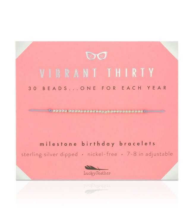 Lucky Feather Milestone Birthday Bracelet - Ages 21-30
