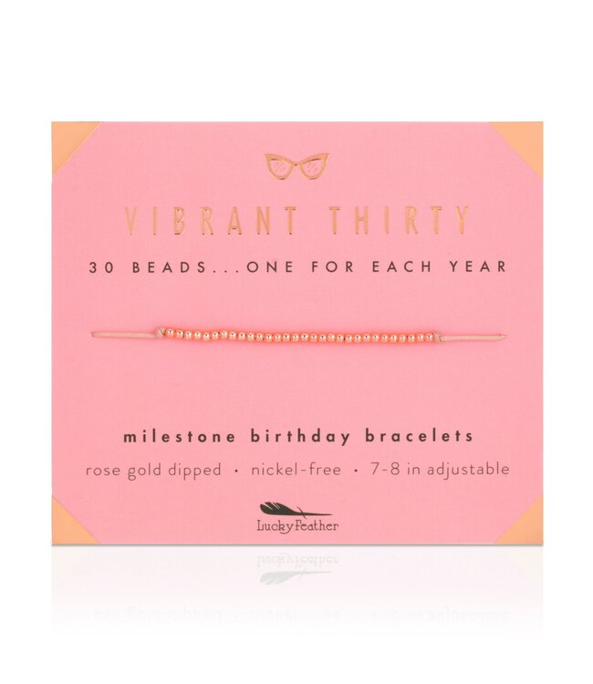 Lucky Feather Milestone Birthday Bracelet - Ages 21-30