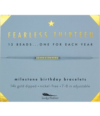 Lucky Feather Milestone Birthday Bracelet - Ages 13-18
