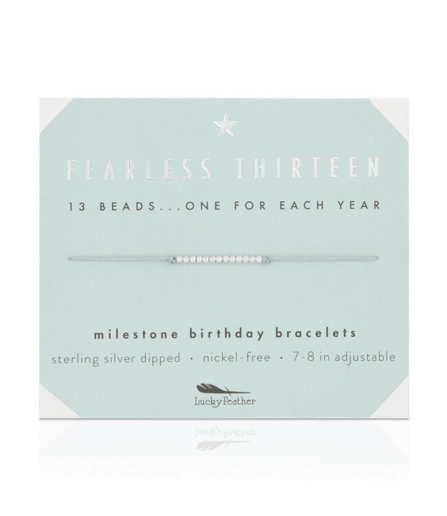 Lucky Feather Milestone Birthday Bracelet - Ages 13-18