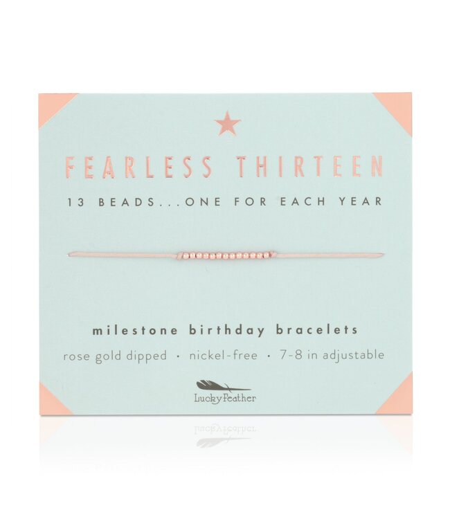 Lucky Feather Milestone Birthday Bracelet - Ages 13-18