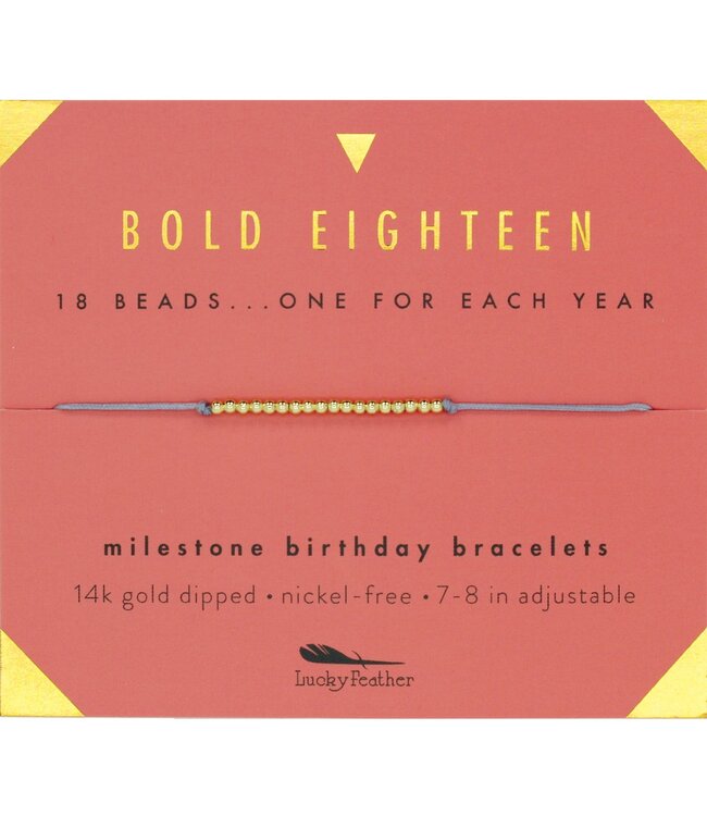 Lucky Feather Milestone Birthday Bracelet - Ages 13-18