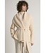 Common Knit Shawl Collar Belt Cardigan - Ivory