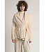 Common Knit Shawl Collar Belt Cardigan - Ivory