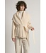 Common Knit Shawl Collar Belt Cardigan - Ivory