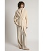 Common Knit Shawl Collar Belt Cardigan - Ivory