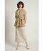Common Knit Shawl Collar Belt Cardigan - Sand