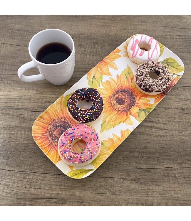 Sunflower 15" Melamine Rectangle Tray