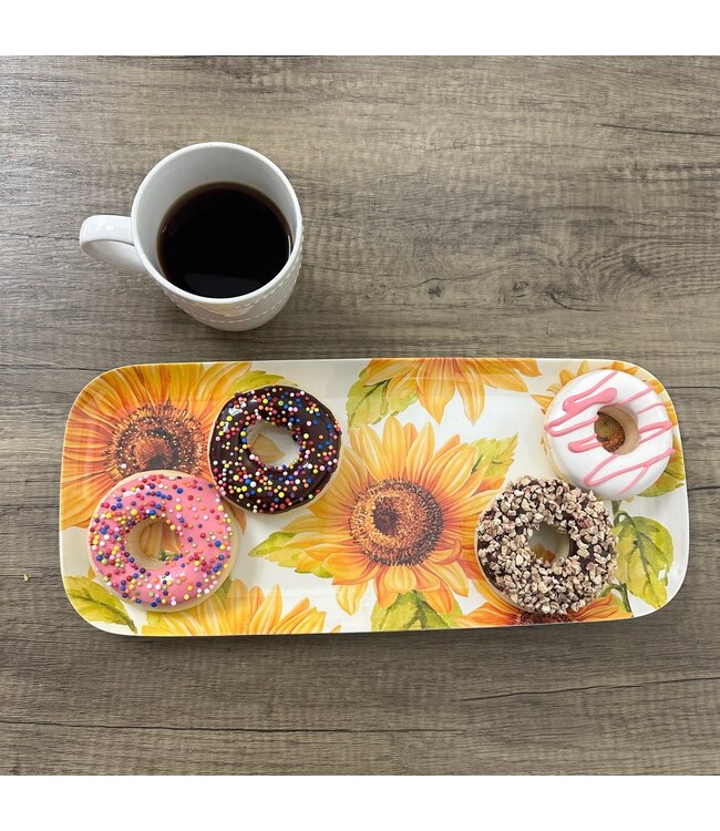 Sunflower 15" Melamine Rectangle Tray