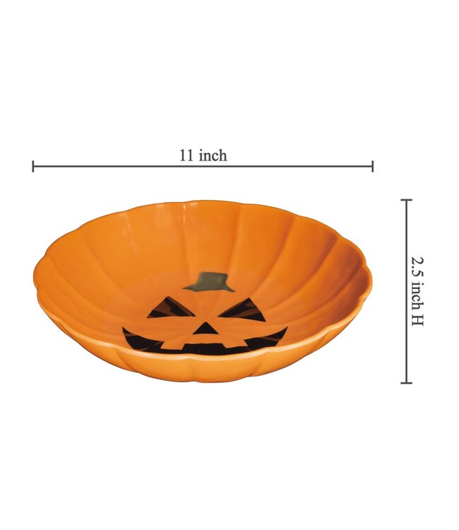 Halloween Pumpkin 11" Melamine Serving Bowl