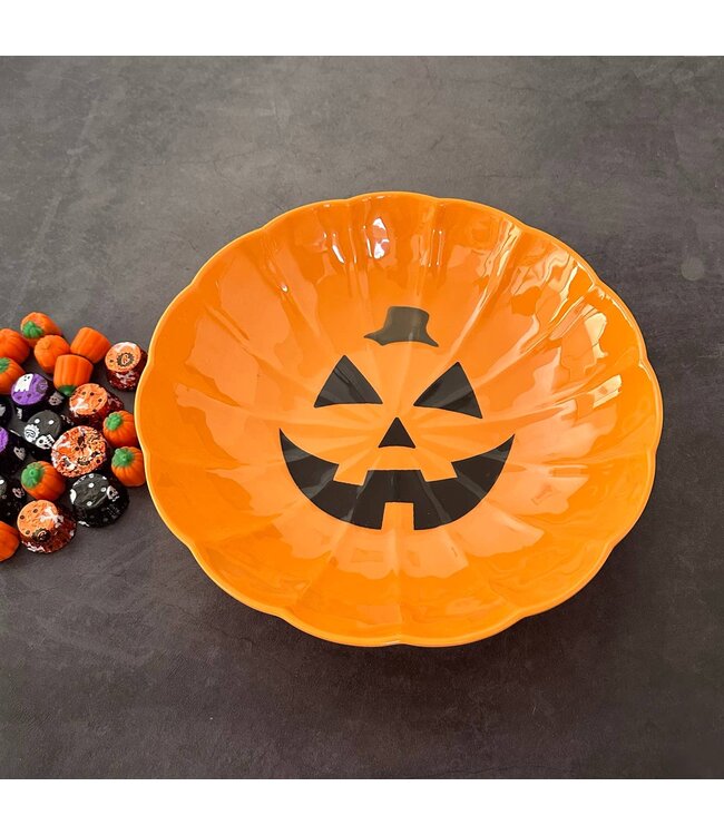 Halloween Pumpkin 11" Melamine Serving Bowl