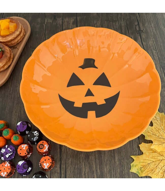 Halloween Pumpkin 11" Melamine Serving Bowl