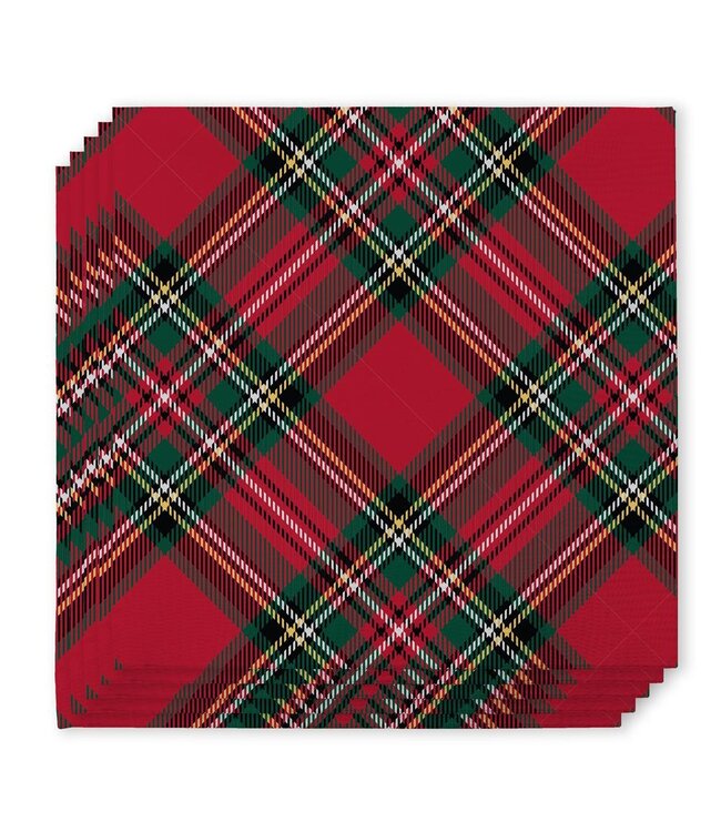 Swig Christmas Plaid Cocktail Napkins