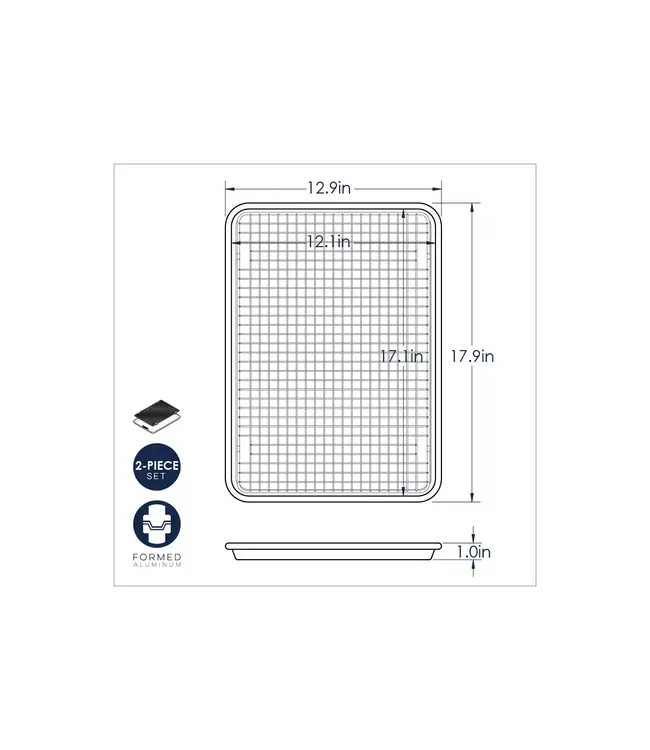 Half Sheet with Oven Safe Grid