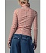 Contrast Seam Turtleneck Knit Top