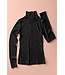 Contrast Seam Turtleneck Knit Top