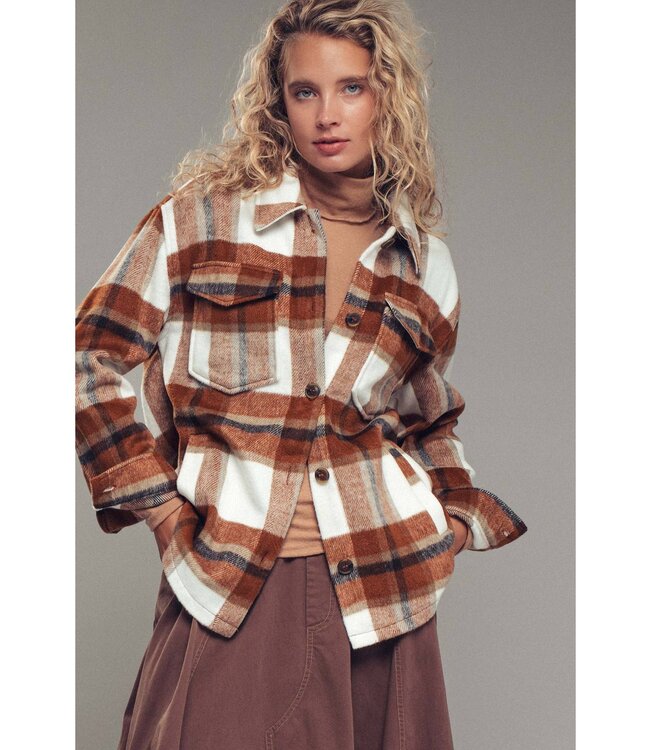 Plaid Button Down Jacket
