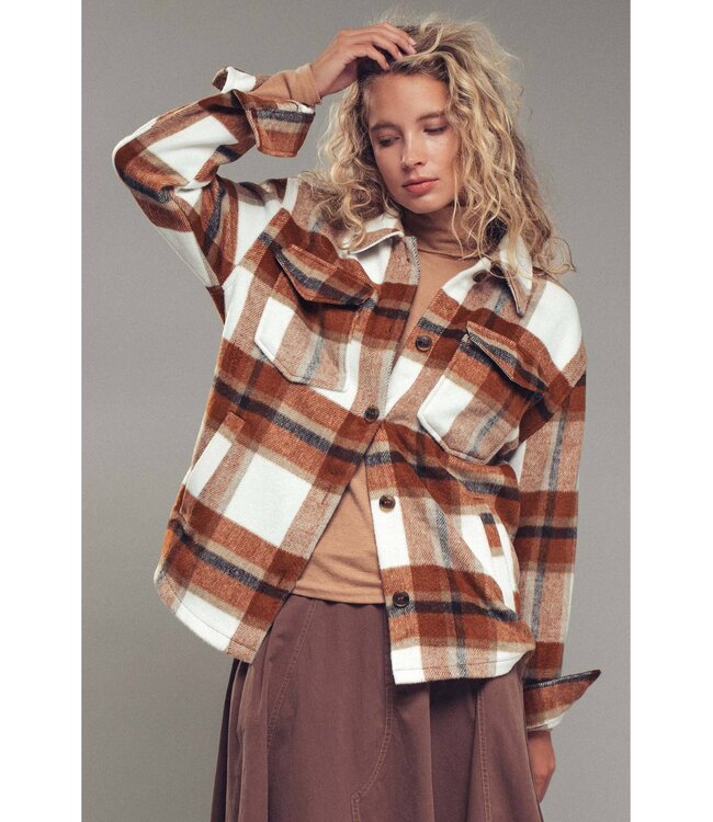 Plaid Button Down Jacket