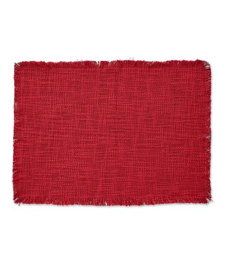 Cranberry Basket Fringe Placemat