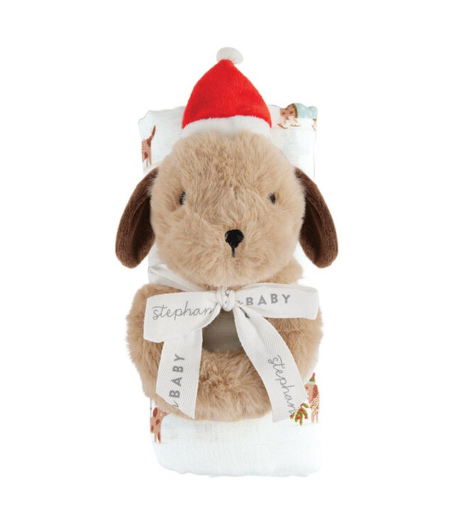 Swaddle+Rattle - Holiday Dog