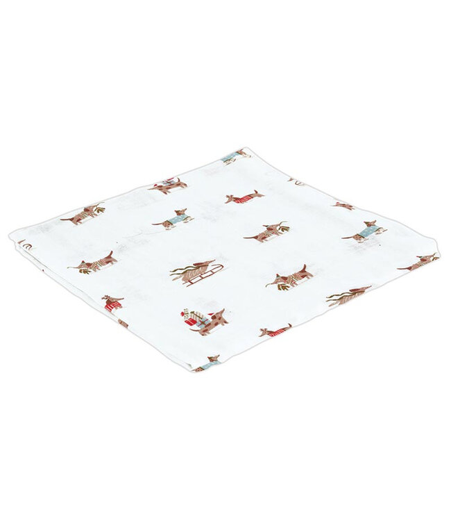 Swaddle+Rattle - Holiday Dog