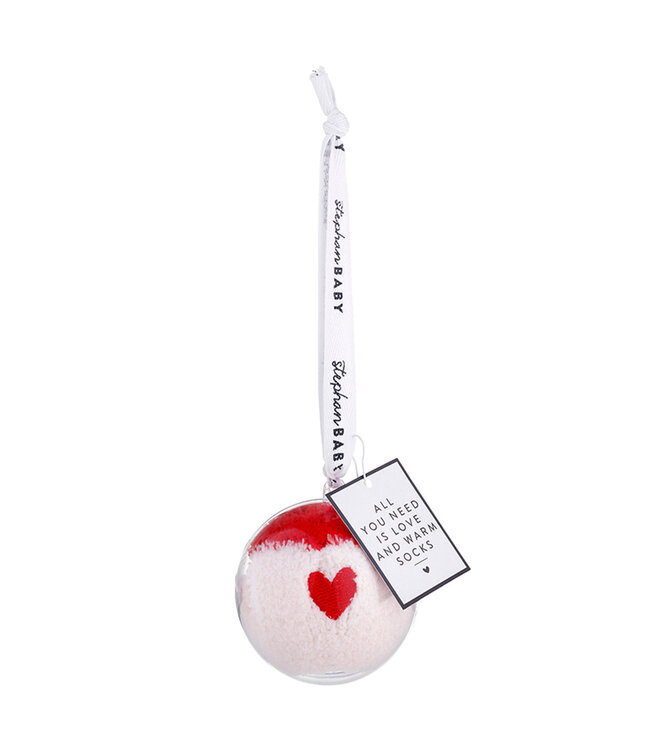 Round Socks Ornament - Heart