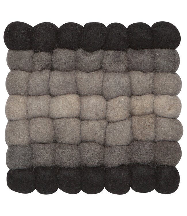 Shadow Recycled Wool Felt  Dot Trivet