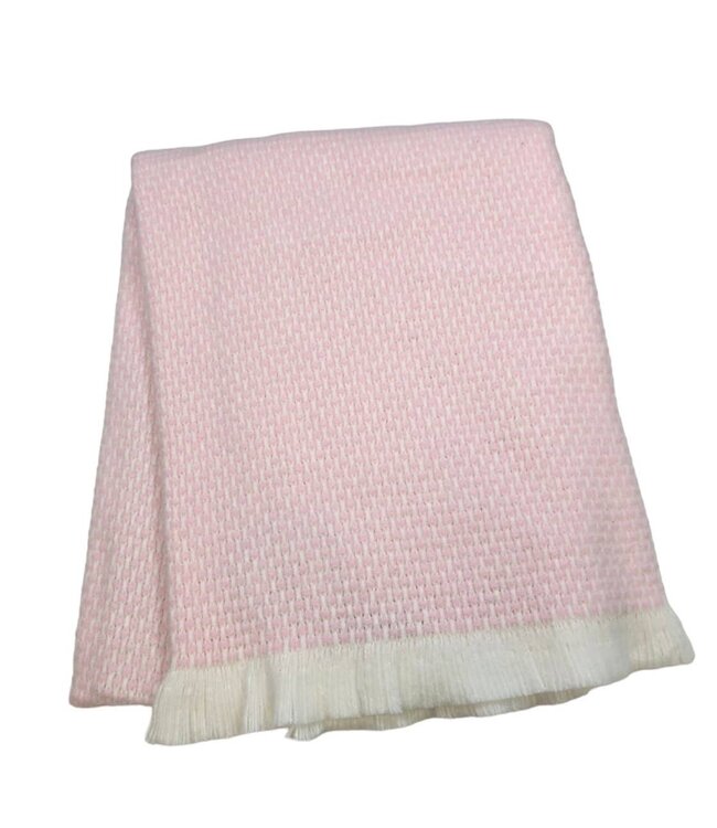 Customized Fringed Grain of Rice Baby Blanket