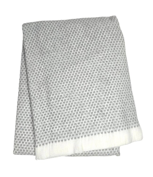 Customized Fringed Grain of Rice Baby Blanket