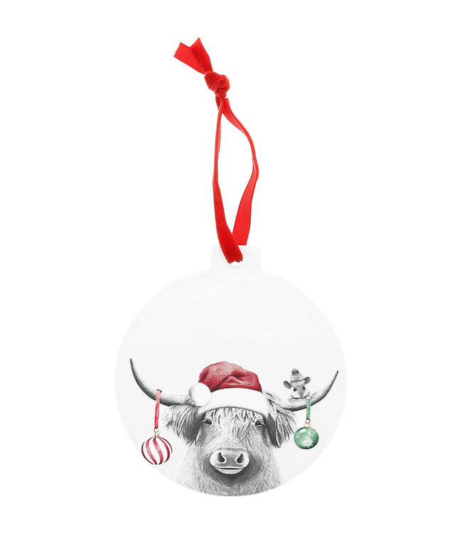 Highland Cow - 4" Ceramic Ornament