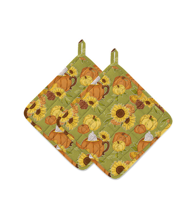 Mahogany Fall Mood Pot Holder, Set of 2
