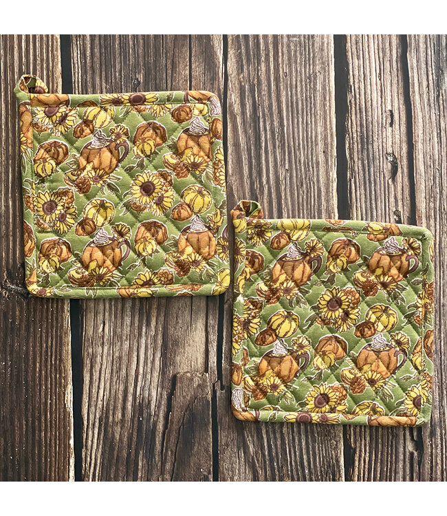 Mahogany Fall Mood Pot Holder, Set of 2