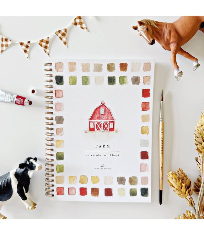 Farm Watercolor Workbook
