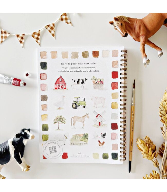 Farm Watercolor Workbook