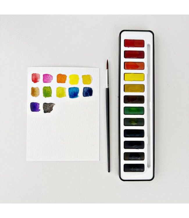 Watercolor Paint Set with Brush