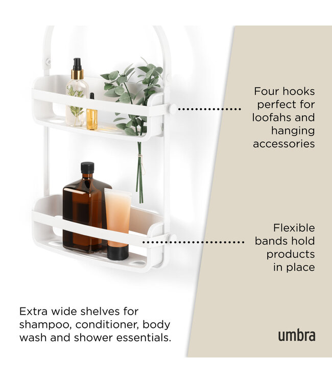 Flex Shower Caddy - White