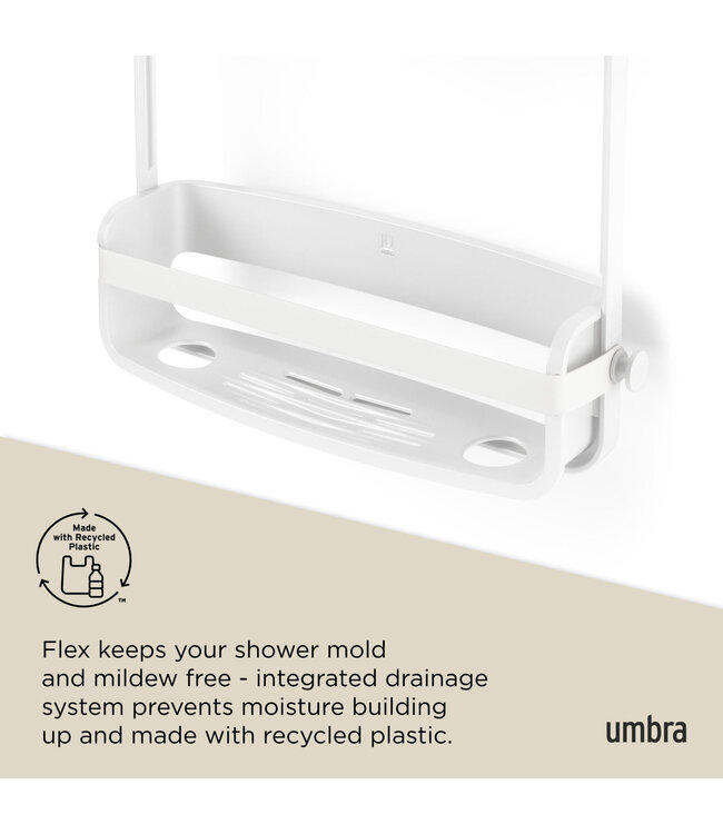 Flex Shower Caddy - White