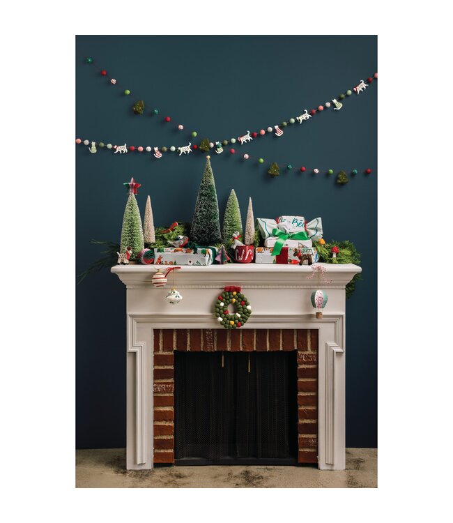 Wreath Christmas Felt Wool Trivet