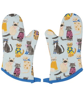 Feline Fine Oven Mitts - Set of 2