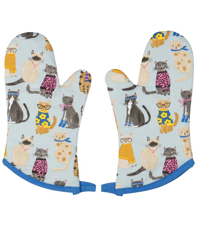 Feline Fine Oven Mitts - Set of 2