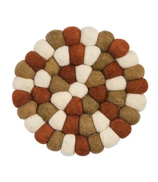 Fall Wool Ball Trivet