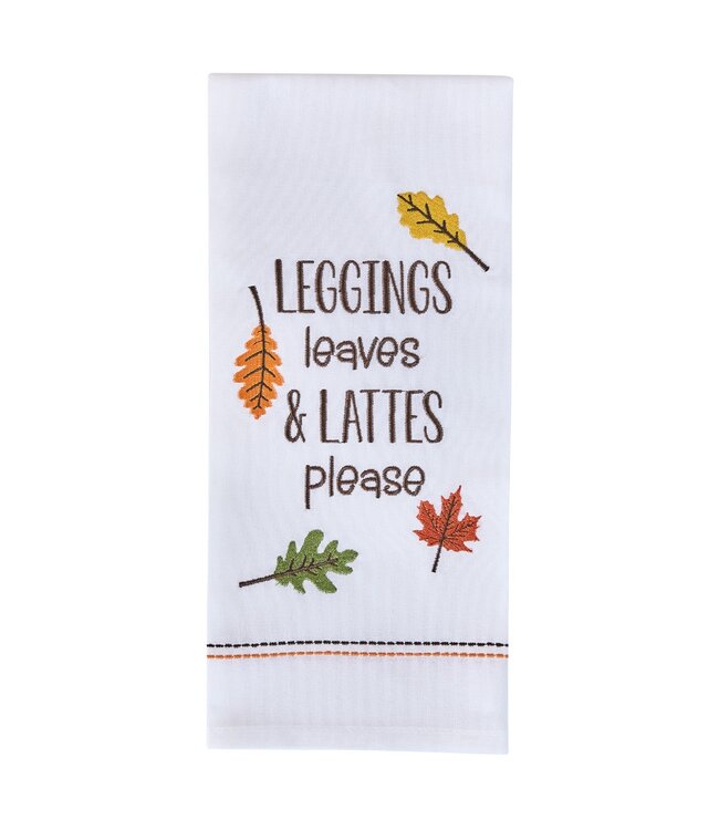 Leaves and Lattes Decorative Dishtowel