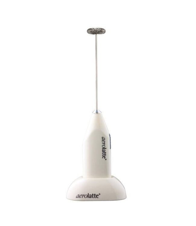 HIC Harold Import Company Aerolatte Milk Frother with Stand - Off-White