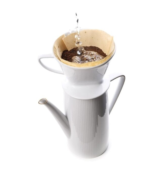 HIC Harold Import Company Fino Fine White Porcelain Filter Cone