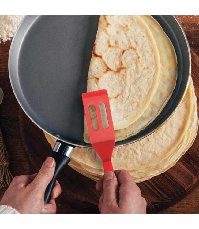 HIC Harold Import Company Silicone Brownie Spatula - Red